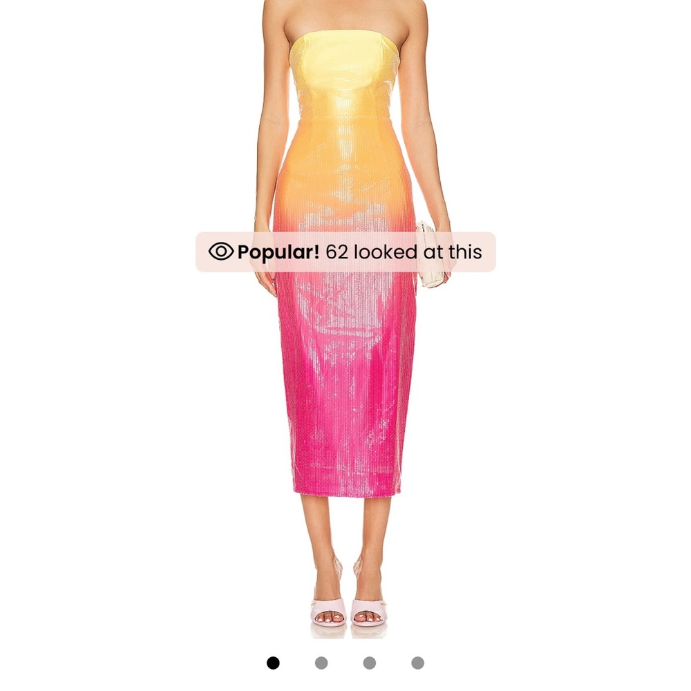 Revolve- Malibu Strapless dress in tropical